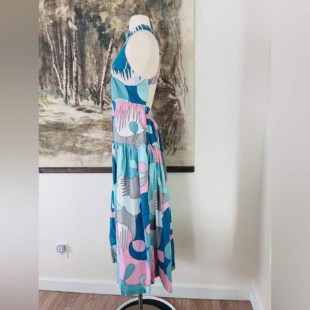 Free People SWF Highneck Cross Back Midi Dress Size Small $399 - Picture 3 of 16
